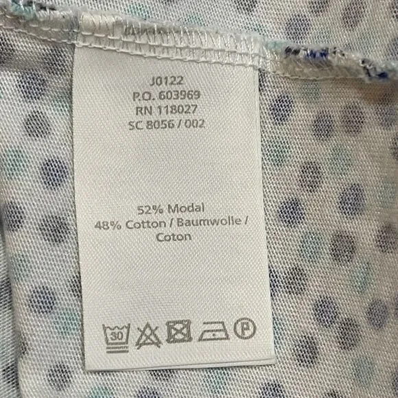 Boden Margot Jersey Dress with Pockets Women Size 12 L Blue Polka Dot Print EUC - Picture 16 of 16